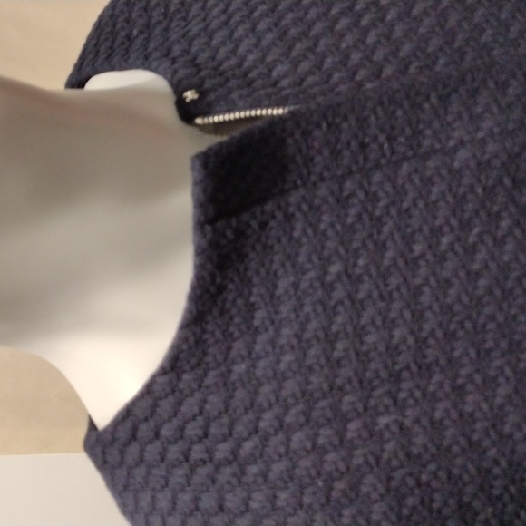 Talbots navy blue cotton basket weave coat. NWT. Size 12 - Picture 3 of 12